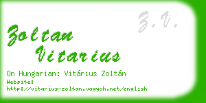 zoltan vitarius business card